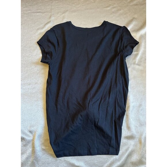NEW Victoria Secret T-Shirt Top‎ Glitter Graphic Short Sleeve Black Sz Small Y2K - Picture 7 of 7